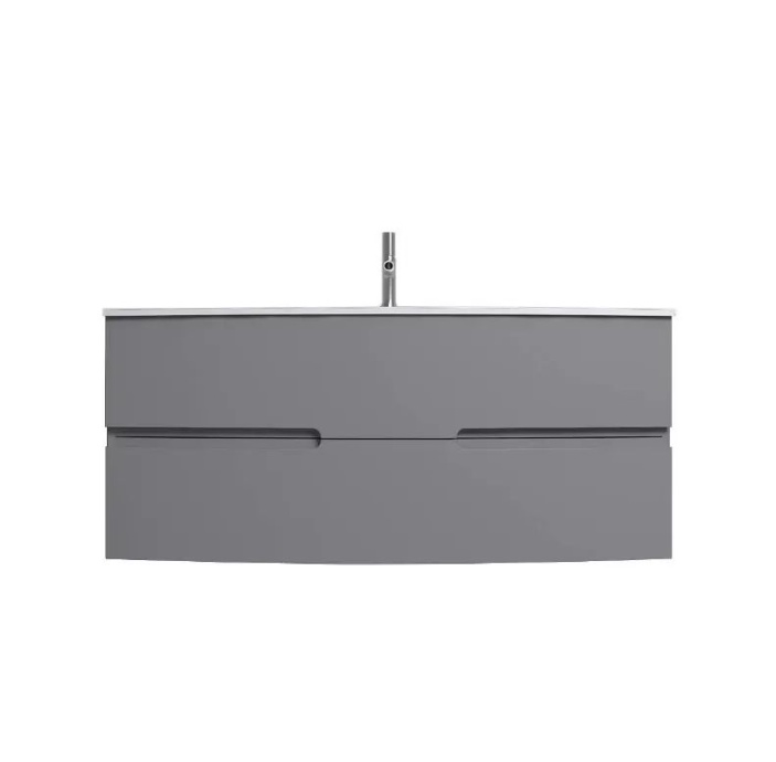 EB1890RU-442 Nona Мебель с интегрированными ручками, глянцевый серый антрацит, 120 см, 2 ящика - 0