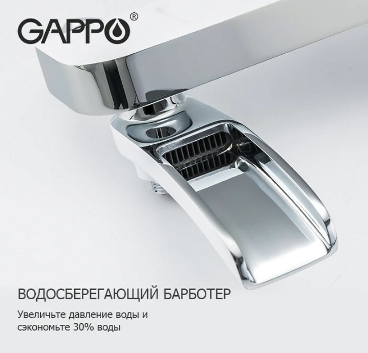 Смеситель Gappo для ванны с душем G3248-8 - 2