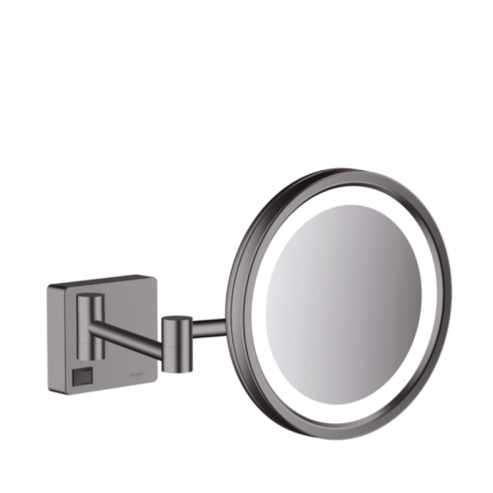 Косметическое зеркало Hansgrohe AddStoris с подсветкой шлифованный черный хром 41790340 - 0