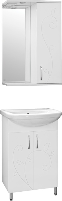 Мебель для ванной Style Line Эко Фьюжн №9 55 белая - 0