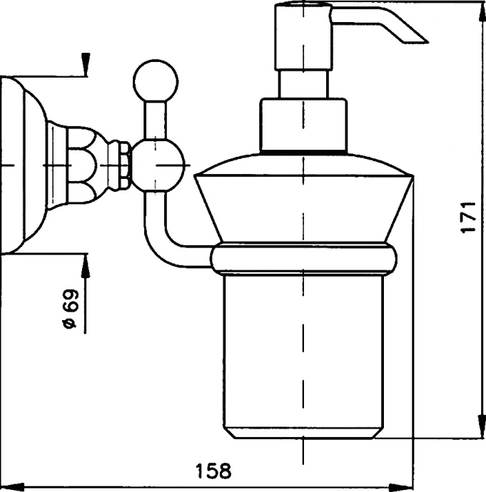 Дозатор для жидкого мыла Nicolazzi Classica  1489CR - 3