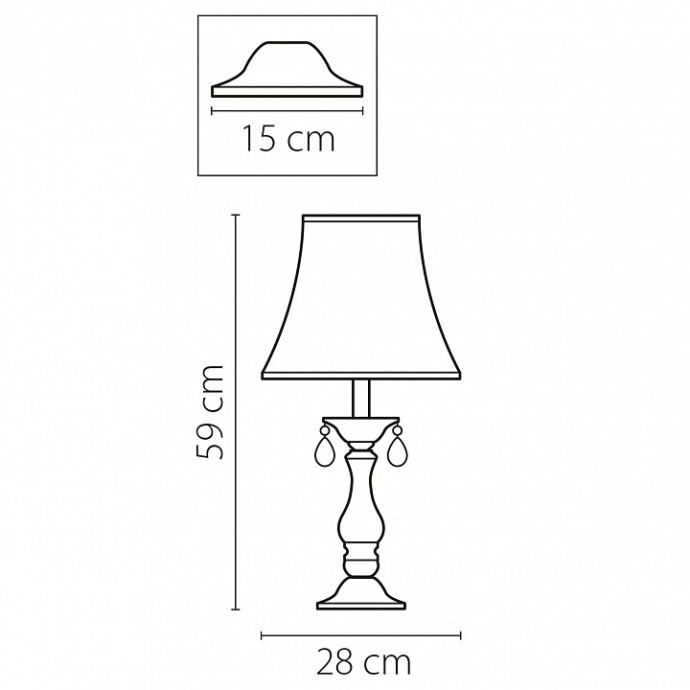 Настольная лампа декоративная Osgona Princia 726911 - 1