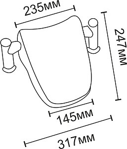 Подголовник SY-2B на металлических ножках к ванне TUDOR (серый) SY-2B-G - 2