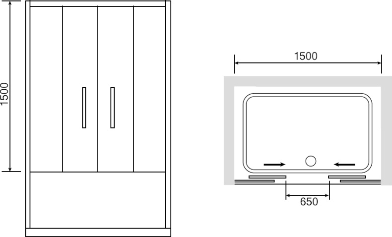 Шторка на ванну RGW Screens SC-61 1500х1500 профиль хром, стекло матовое 01116115-21 - 4