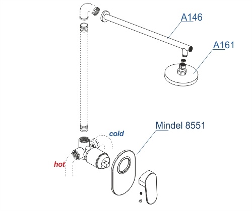 Душевой комплект Wasserkraft Mindel А85146 - 2