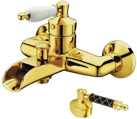 Смеситель для ванны Boheme Vogue золото с черным 213-MR-B - 0