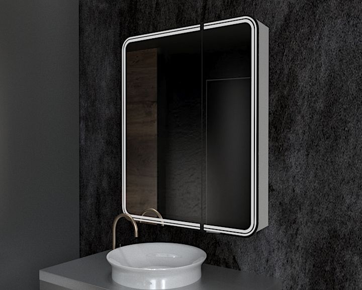 Зеркало-шкаф с подсветкой, левый ART&MAX VERONA  AM-Ver-700-800-2D-L-DS-F - 0