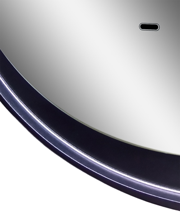 Зеркало круглое STWORKI Гриндстед 60 черное, с подсветкой ЗЛП2163 - 8