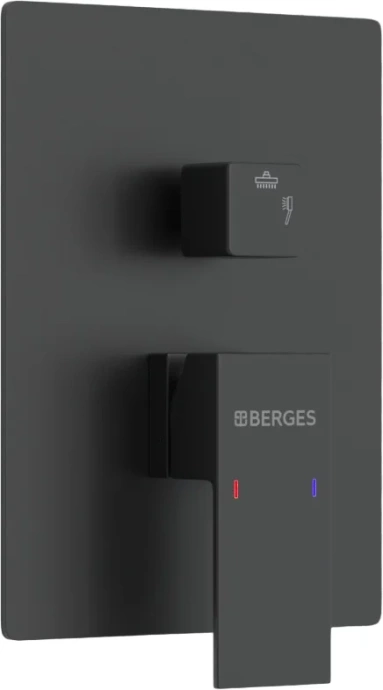 Душевой комплект Berges Nardis 2S черный матовый 071002 - 3