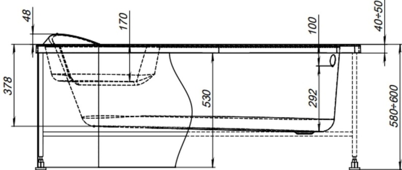 Панель фронтальная LYRA 150 L/R  254804 - 1