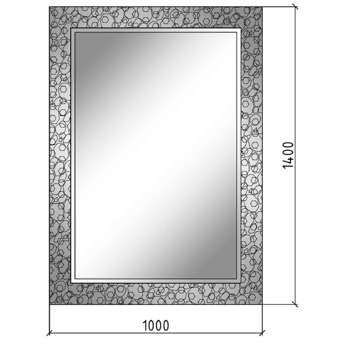 Зеркало Boheme Armadi Art NeoArt Rose 100х140 серебро 540 - 5