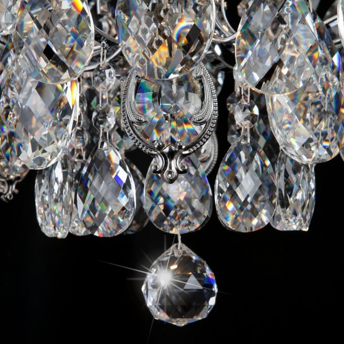 Потолочная люстра Eurosvet Crystal 10081/6 хром/прозрачный хрусталь Strotskis - 6