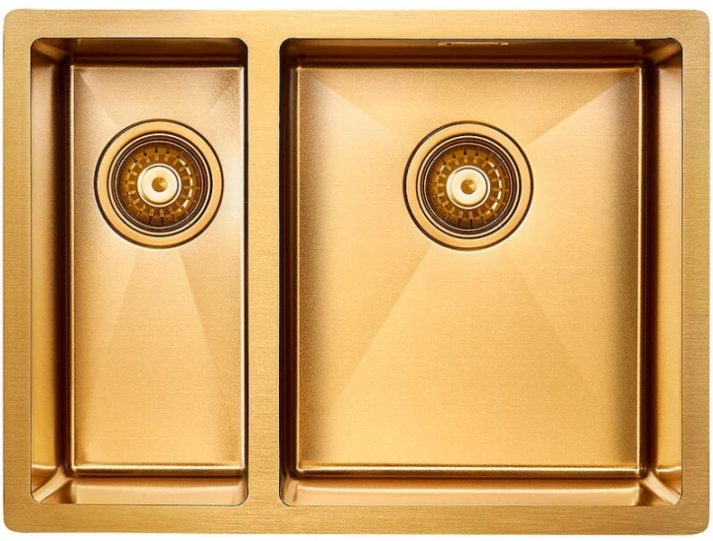 Кухонная мойка Paulmark Annex 60 R брашированное золото PM545944-BGR - 0