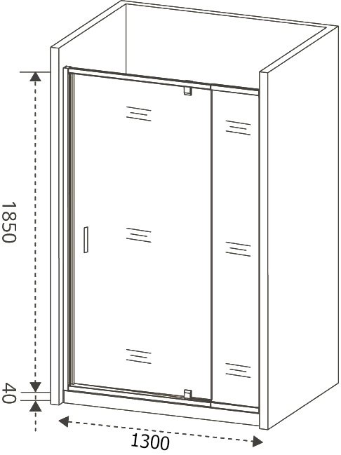 Душевая дверь в нишу Good Door Orion WTW-PD-130-C-CH ОР00022 - 5