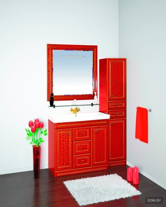 Зеркало Misty Fresko 90 красное краколет Л-Фре03090-0417 - 1