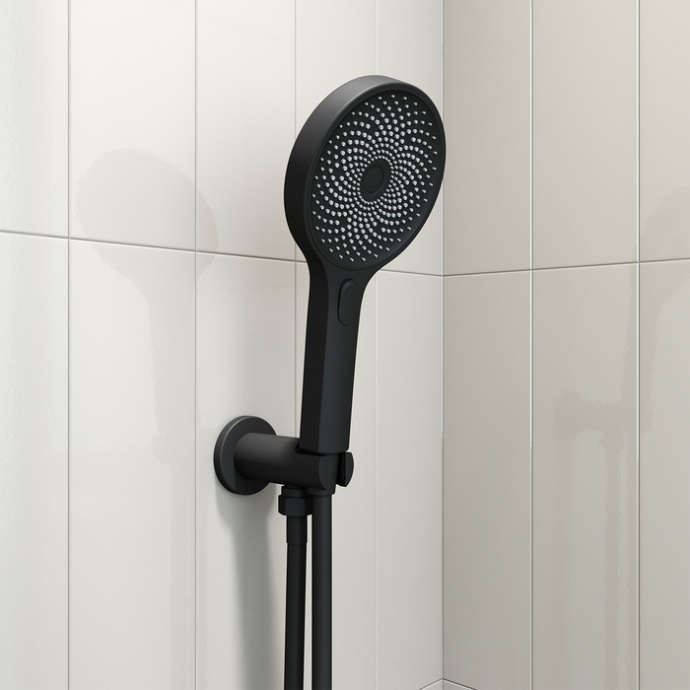 Шланговое подключение Iddis Built-in Shower Accessories 003BL01i62 с держателем, черное - 1