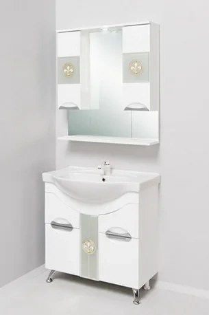 Зеркало-шкаф Onika Флорена 78 с подсветкой, белый  207802 - 2