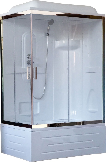 Душевая кабина Royal Bath BP 100x80 R профиль белый стекло прозрачное RB8100BP1-T-R - 0