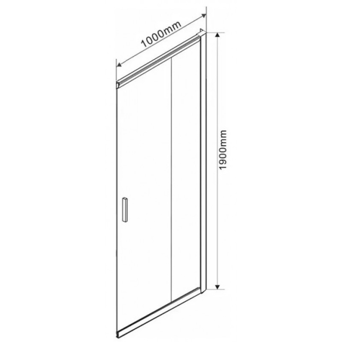 Душевая дверь Vincea Garda 100 черная стекло прозрачное VHC-1G100CLB - 1