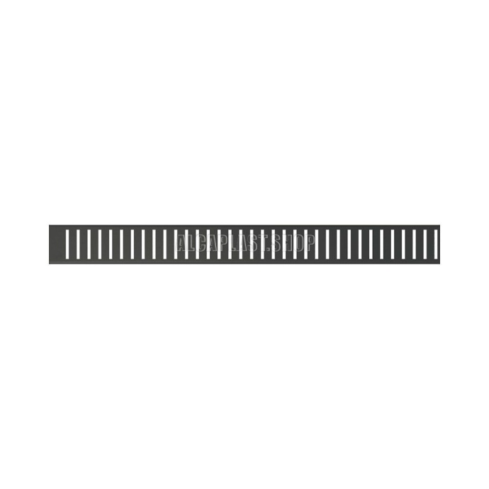PURE-BLACK Решетка для водоотводящего желоба, черный-мат дизайн PURE, нерж. сталь, матовая, 1450 мм, PURE-1450BLACK (PURE-1 450 BLACK) - 0