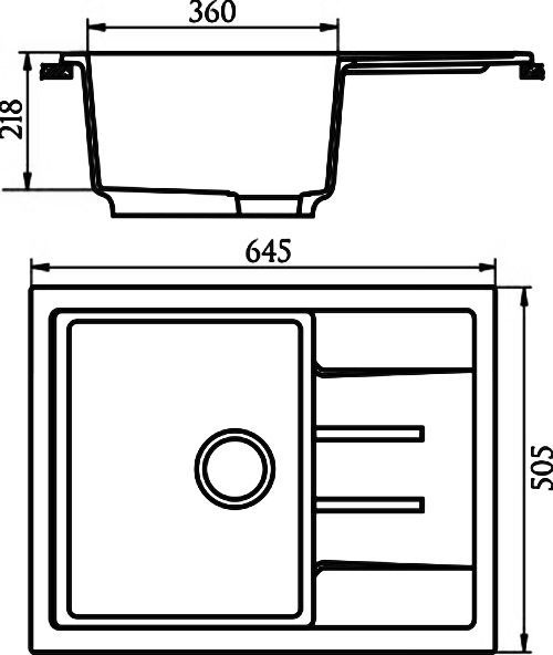 Мойка кухонная Marrbaxx Катрин 64.5 светло - серый Z151Q010 - 2