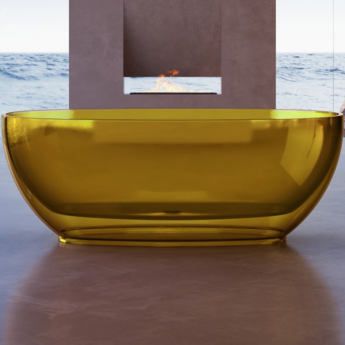 Ванна из полиэфирной смолы Abber Kristall 170х75 желтый AT9703Amber - 0
