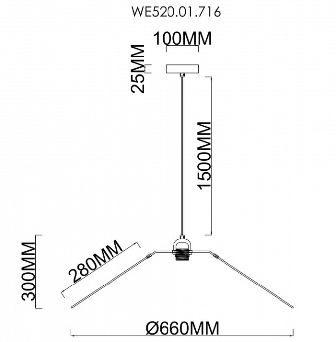 Подвесной светильник Wertmark Palma WE520.01.716 - 1
