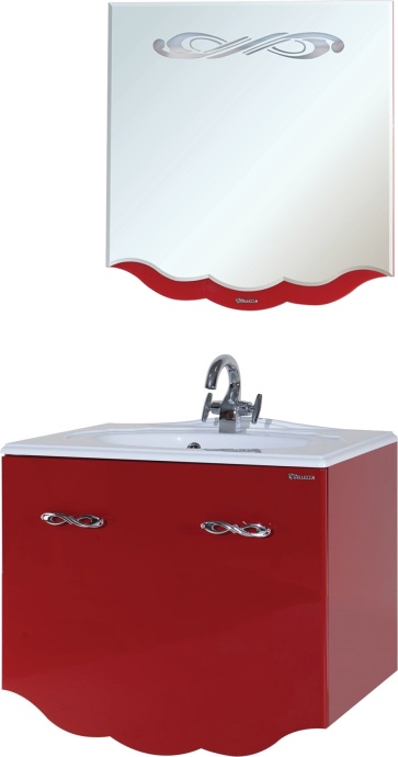 Мебель для ванной Bellezza Версаль 90 красная 1 внутренний ящик - 0