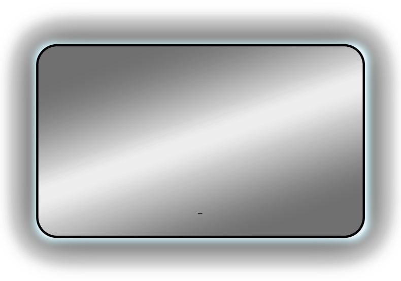 Зеркало DIWO Кострома 120 черное, с подсветкой светодиодной, прямоугольное, настенное ЗЛП1751 - 8