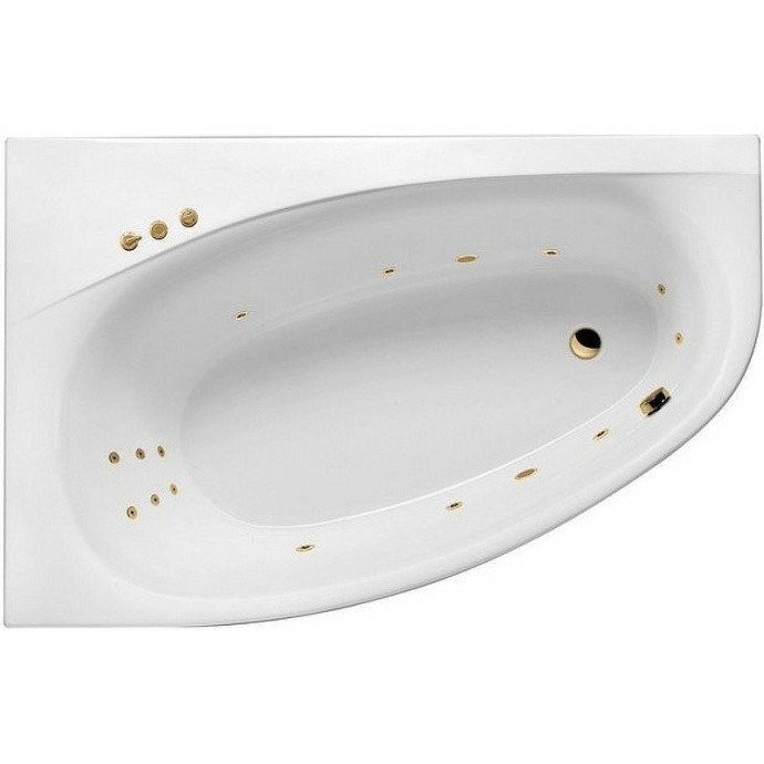 Акриловая ванна Excellent Kameleon 170x110 белая золото левая с гидромассажем WAEX.KML17.SMART.GL - 0