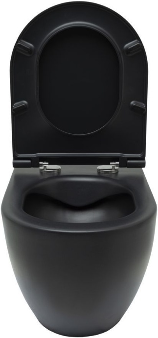Унитаз подвесной Allen Brau Reality безободковый с сиденьем микролифт черный матовый - 3