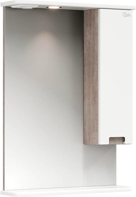 Зеркало-шкаф Onika Харпер 58 R с подсветкой, белый/мешковина  205849 - 0