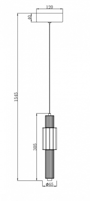 Подвесной светодиодный светильник Maytoni Verticale MOD308PL-L9GN3K - 4
