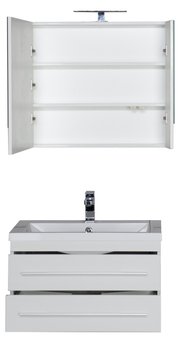 Зеркало-шкаф Aquanet Нота 75 камерино белый 165130 - 9