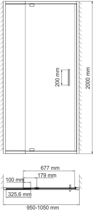 Душевая дверь в нишу Wasserkraft Berkel 48P12 100 см - 5