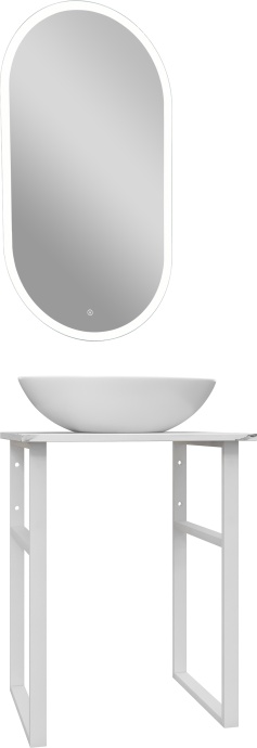 Мебель для ванной DIWO Элиста 60 белый мрамор, с раковиной Moduo 55 Leaf 554810 - 3