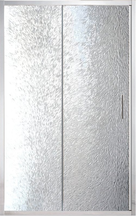 Душевая дверь в нишу Vincea Garda VDS-1G130CH 130 см, профиль хром,  стекло шиншилла - 4