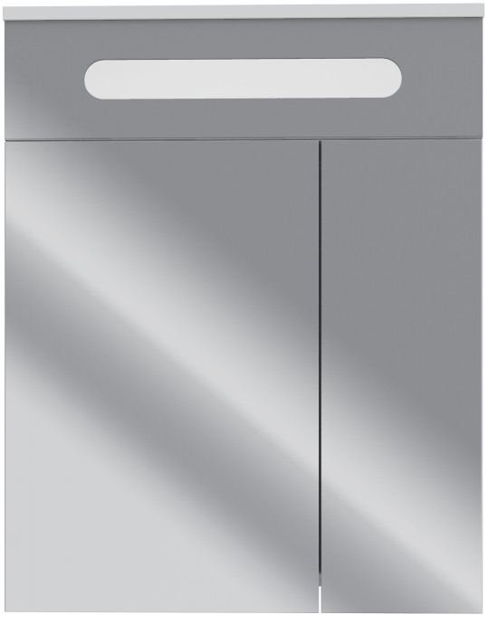 Зеркало-шкаф DIWO Коломна 60 см, навесное, прямоугольное, с подсветкой, белое KOL.Z.60/P/W - 5
