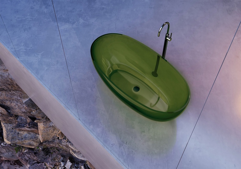 Ванна из полиэфирной смолы Abber Kristall 170х75 зеленый AT9703Emerald - 5