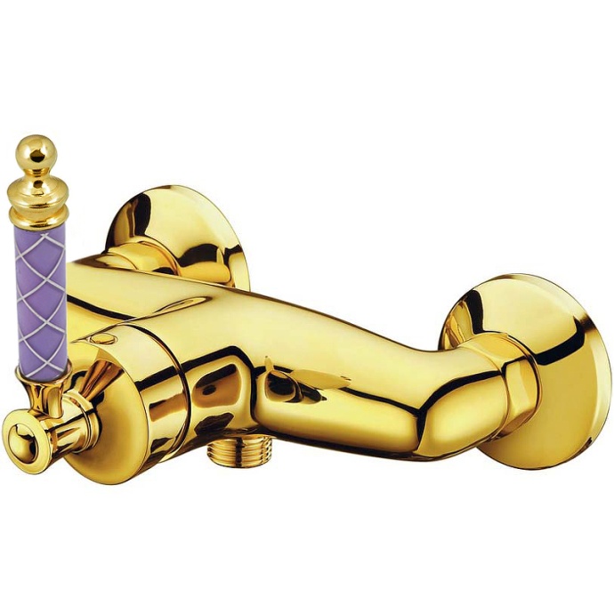 Смеситель для душа Boheme Vogue золото с фиолетовым 214-MR-V - 0