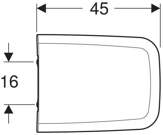 500.837.01.1 GEBERIT сиденье для унитаза ICON Square, с микр., быстроразъемные петли (белый) - 3