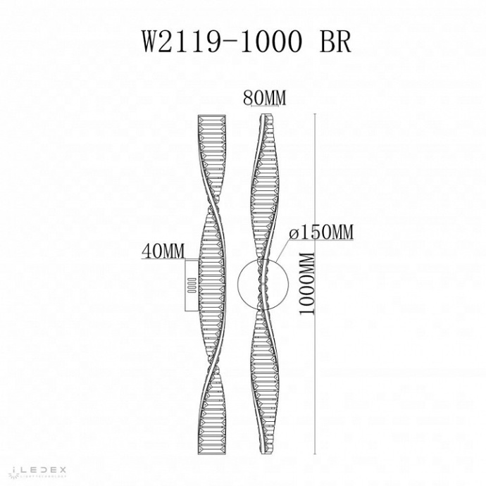 Бра iLedex Vision W2119-1000 BR - 1
