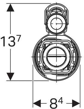 Запасной сливной клапан Typ290, двойной смыв 282.303.21.2 - 3