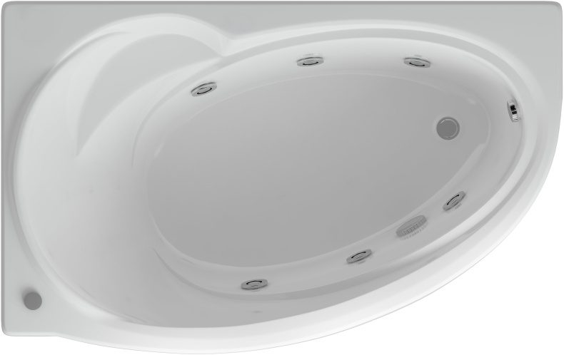 Акриловая ванна Акватек Бетта 170 L с гидромассажем и экраном BET170-0000012 - 0