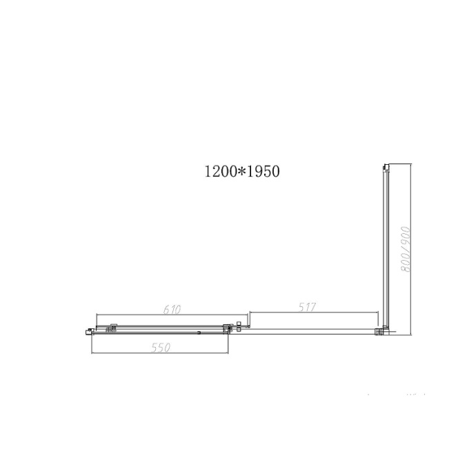 Душевой уголок Vincea Slim-N 120х90 черный стекло прозрачное VSR-4SN9012CLB - 1