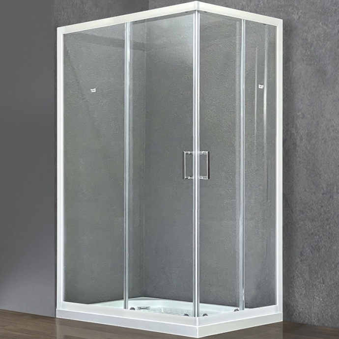 Душевой уголок Royal Bath HPD 110х80 профиль белый стекло прозрачное RB8110HPD-T - 0