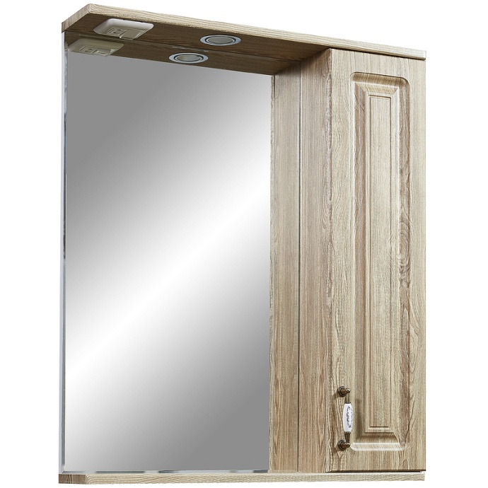 Зеркало-шкаф Stella Polar Кармела 65 R с подсветкой светлое дерево SP-00000181 - 0