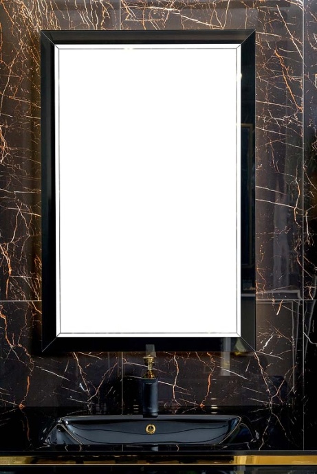 Зеркало с подсветкой Armadi Art Dolce 105х70 черный 567-B - 1