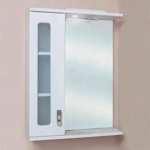 Зеркало-шкаф Onika Кристалл 67 L с подсветкой, белый  206705 - 1