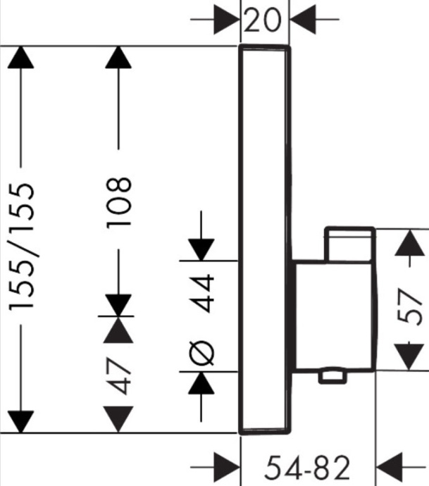 15763670 HG Select термостатический смеситель для душа (внешняя часть) - 5